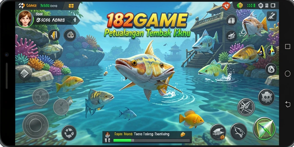 Tampilan gameplay menembak ikan yang seru dan menantang.