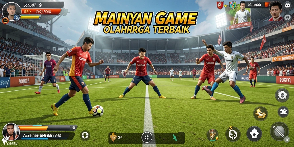Screenshot utama 55RT menampilkan gameplay olahraga yang seru dan mendebarkan.