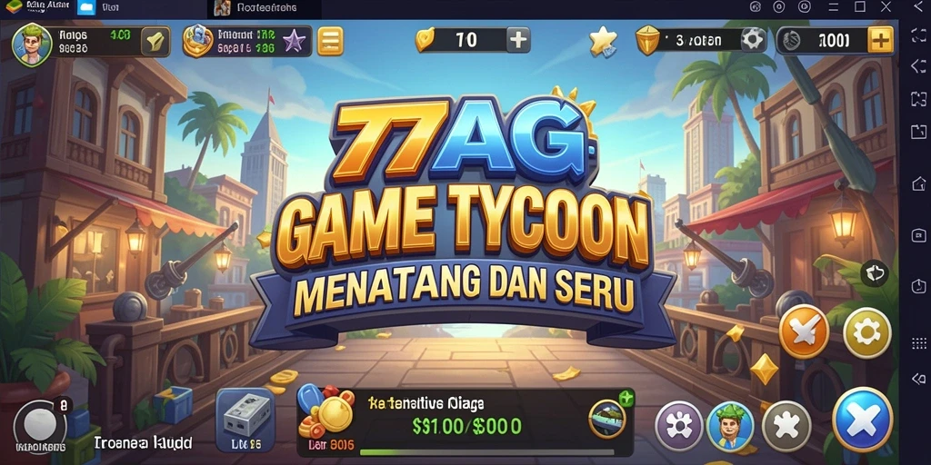 Gameplay seru 77AG menampilkan strategi dan manajemen bisnis.