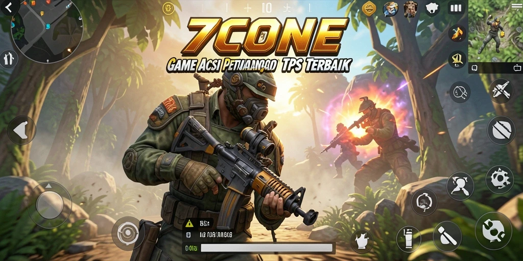 Tangkapan layar gameplay TPS yang seru di 7CONE.