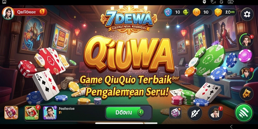 Tampilan gameplay seru dalam 7DEWA dengan fitur QiuQiu.