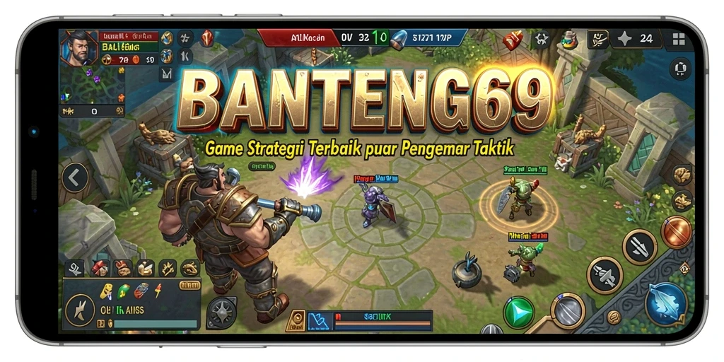 Tangkapan layar gameplay BANTENG69 yang menunjukkan pertempuran strategi.