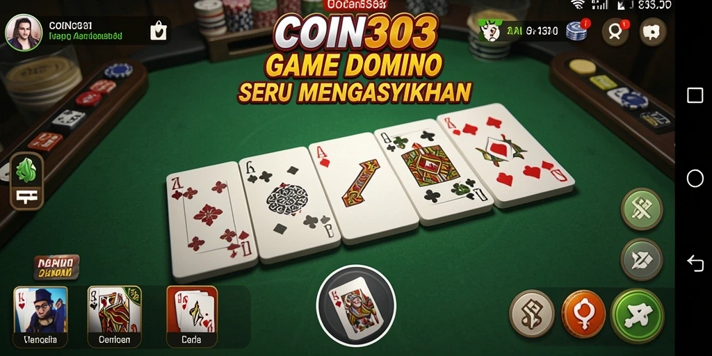 Tampilan menarik dari gameplay Domino di COIN303.