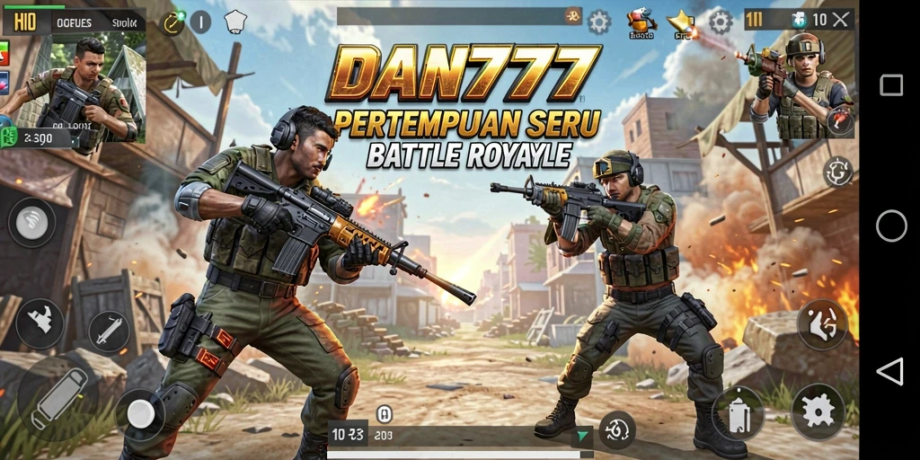 Tampilan gameplay seru dalam pertempuran Battle Royale di DAN777.