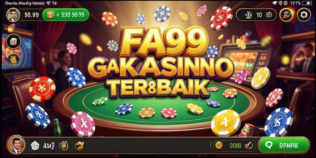 Screenshot utama FA99 menunjukkan gameplay Kasino yang mendebarkan.