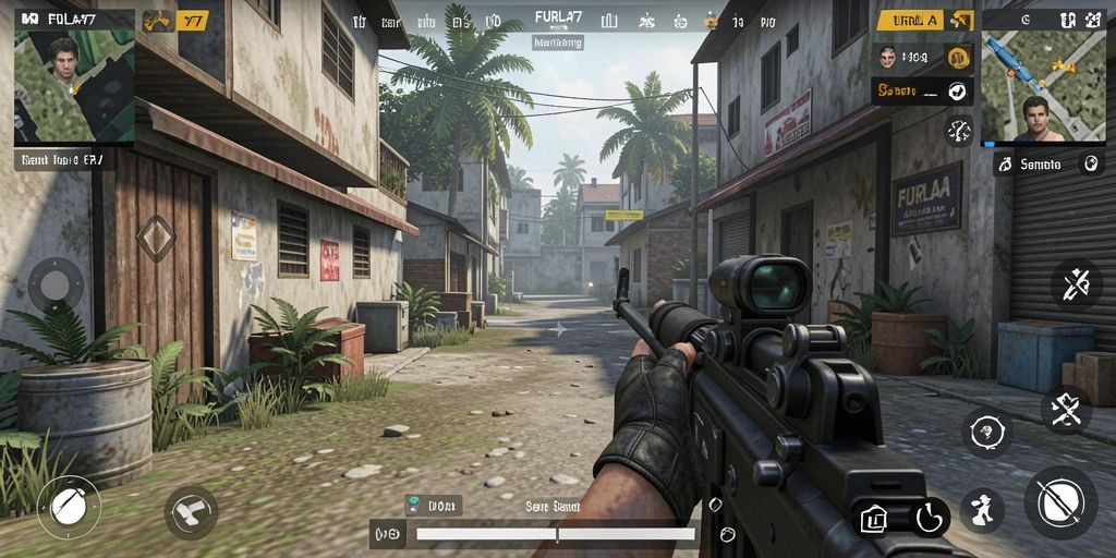 Tampilan gameplay FURLA77 dengan aksi menegangkan dalam FPS.