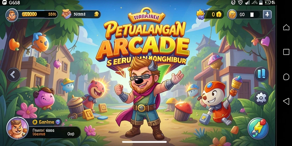Tampilan gameplay G668 yang memukau dalam petualangan Arcade.