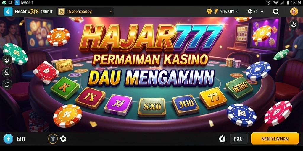 Tampilan menarik dari gameplay Kasino di HAJAR777.
