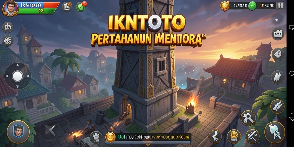 Tampilan gameplay IKNTOTO yang menarik dalam pertahanan menara.