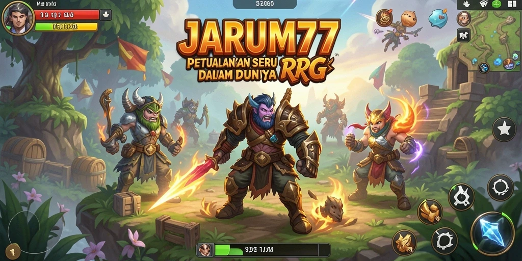 Tampilan gameplay RPG yang mendebarkan dari JARUM77.