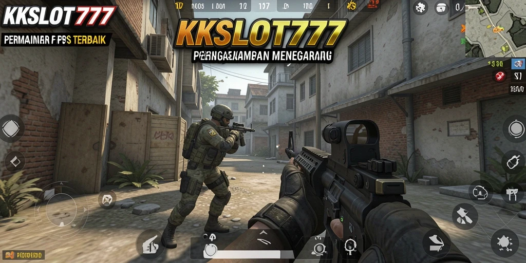 Tampilan menegangkan dari pertarungan FPS dalam KKSLOT777.