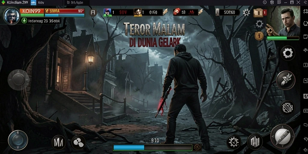 Gameplay KOIN99 yang menakutkan dengan suasana mencekam.
