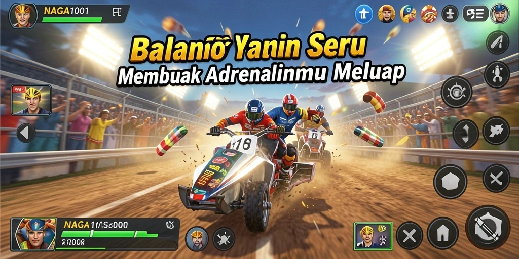 Tampilan dari gameplay seru NAGA1001 dalam aksi balapan.