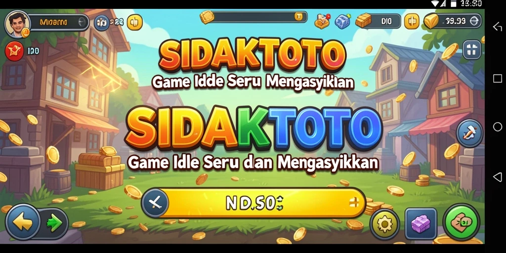 Tampilan gameplay seru SIDAKTOTO yang menampilkan kemajuan otomatis.