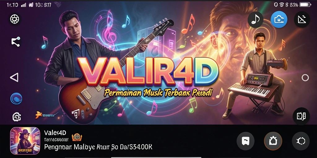 Tampilan gameplay VALIR4D yang penuh warna dan energik.