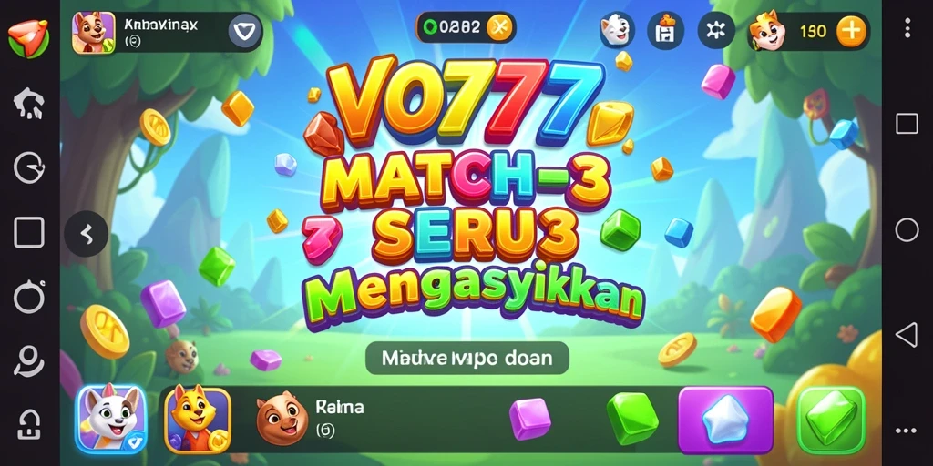 Tampilan gameplay seru dengan kombinasi warna-warni dalam VO777.